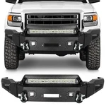 Steel Black Complete Front Bumper W/light Bar D-ring For 2014-15 Gmc Sierra 1500. Fixed Price $566.14.