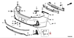 New Genuine Honda Left Rear Reflector Assy 33555T3LA11 Oem. Fixed Price $61.27.