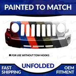 New Painted 2007-2010 Jeep Patriot Unfolded Front Bumper W/o Tow Hook Holes. Fixed Price $178.99.