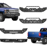 Off-road Front Rear Bumper W/ Winch Plate Light Fit 07-18 Chevy Silverado 1500. Fixed Price $869.99.