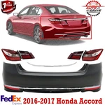 Rear Bumper Cover Fascia & Taile Lights Assembly Kit For 2016-2017 Honda Accord. Fixed Price $639.67.