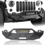 Textured Black Stubby Front Bumper Bar W/ Winch Plate For Jeep Wrangler Jk 07-18. Fixed Price $309.46.