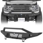 Fit 2021-2025 Ford Bronco Offroad Steel Front Bumper With Led Lights & D-rings. Fixed Price $439.89.