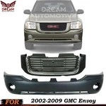 New Front Bumper Cover Primed + Grille Assembly For 2002-2009 Gmc Envoy. Fixed Price $294.00.