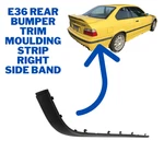 Rear Right Bumper Moulding Trim Fits Bmw E36 1990 1999 Side Band. Fixed Price $93.09.