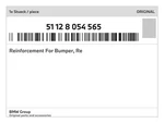 Genuine Bmw Reinforcement Bumper, 51-12-8-054-565 New. Fixed Price $91.53.