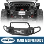 Hooke Road Tubular Front Bumper W/ Winch Plate D-ring For 07-18 Jeep Wrangler Jk. Fixed Price $299.88.