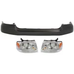 Bumper Cover Kit 2006-2008 Ford F-150 Front 3PC With Headlight Capa. Fixed Price $300.16.