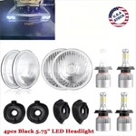 4PCS 5-3/4" 5.75 Inch Round Glass Clear Lens Led Headlights High Low Beam. Fixed Price $66.00.