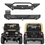 Textured Steel Front Winch Bumper Rear For Jeep Wrangler Yj 1987-1995. Fixed Price $259.99.