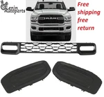 Bumper Face Bar Grilles Front For Ram 2500 3500 2019-2024 Fog Cover. Fixed Price $172.29.