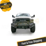 Fab Fours DR19-Q4462-1 Black Steel Elite Front Bumper For 19-22 Dodge Ram 5500. Fixed Price $2059.99.