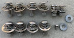 Galaxie 500 Xl Rear Back Bumper Bracket Nuts Bolts Round Head Washers 1963 Oem. Fixed Price $100.00.