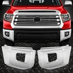 For 14-21 Toyota Tundra Chrome Front Bumper End Caps Cover W/o Sensor Holes Pair. Fixed Price $90.79.
