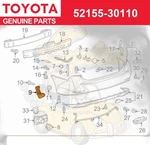 Lexus GS300 GS350 GS450H Oem Rear Right Rh Bumper Side Support 52155-30110. Fixed Price $51.00.