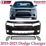 New Front Bumper Primed + Lower Grille Covers For 2015-2023 Dodge Charger. Fixed Price $400.00.