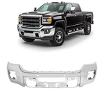 Chrome Front Bumper Face Bar For 2015-2019 Gmc Sierra 2500 3500 Hd W/sensor Hole. Fixed Price $249.00.