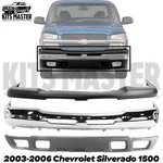 Front Bumper Chrome Steel Kit For 2003-2006 Chevrolet Silverado 1500 Avalanche. Fixed Price $482.56.