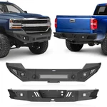 Hooke Road Front + Rear Bumper W/ Light Fit 2016 2017 2018 Chevy Silverado 1500. Fixed Price $919.25.