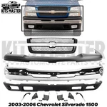 New Front Bumper Chrome + Grille Valence & Brackets For 2003-06 Silverado 1500. Fixed Price $720.80.