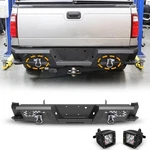 Steel Rear Bumper For 1999-2016 F-250 F-350 With 2*POD Lights & 2*SHACKLES Kits. Fixed Price $429.99.