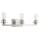 Progress Lighting P300010 Nickel Debut 3-LIGHT 23-3/4"W Bathroom Vanity. Fixed Price $143.99.