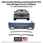Bentley Gtc 16 18 Rear Bumper Cover Diffuser Upgrade. Fixed Price $2100.00.