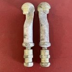 Vintage Galvanized Steel Tow J- Hook Toggle Clamp Set Old Auto Hardware. Fixed Price $149.99.