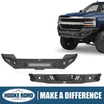 Hooke Road Fit 2016-2018 Chevy Silverado 1500 Steel Front + Rear Bumper W/ Light. Fixed Price $919.88.