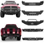 Textured Steel Front Rear Bumper W/ Light For 2003-2005 Dodge Ram 2500 3500. Fixed Price $459.39.