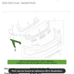 2020-2025 Audi A5 S5 Passenger Left Upper Side Retainer Guide Oem 8W6807453B. Fixed Price $25.00.