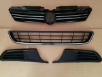 4PC Set 2011-2014 Jetta Sedan Front Bumper Upper Lower Grille & Fog Light Bezels. Fixed Price $149.20.