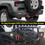Front/rear Bumper For Jeep Wrangler 2007-2018 Jku Steel W/d-ring & Led Lights. Fixed Price $257.00.