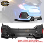 Fits 17-21 Honda Civic Hatchback Type Look Conversion Kit Rear Bumper Garnish. Fixed Price $329.99.