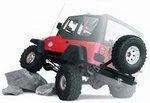 Warn Rear Bumper Tire Carrier For Jeep Tj 1997-2006 Steel Black Heavy Duty Offro. Fixed Price $1085.66.