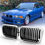 Chrome Black Front Bumper Kidney Grille For Bmw E36 M3 328I Lci 1997-1999. Fixed Price $40.98.