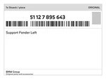 Genuine Bmw Support Fender Left 51-12-7-895-643 New. Fixed Price $39.34.