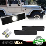 L+r Smoked White Led Front Bumper Corner Lights For 1987-1995 Jeep Wrangler Yj. Fixed Price $18.99.