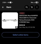Complete Chrome Rear Bumper For 1999-2007 Chevy Silverado Gmc Sierra 1500 2500. Fixed Price $120.00.