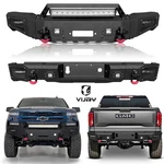Vijay For 2019-2021 Steel Front&rear Bumpers Chevy Silverado 1500 W/winch Plate. Fixed Price $1398.00.