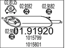 Mts 01.91920 Rear Muffler Ford, Mazda. Fixed Price $74.05.