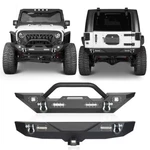 Hooke Road Front Rear Bumper W/led Light & D-ring For Jeep Wrangler Jk 2007-2018. Fixed Price $209.79.