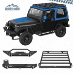 Hooke Road Front Bumper Rear Top Roof Rack For 1987-1995 Jeep Wrangler Yj. Fixed Price $329.75.