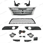 For Sentra 2013-2015 Bumper Upper Chrome Grille/lower Mesh/fog Light Kit/bracket. Fixed Price $75.92.