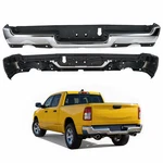 Chrome Rear Bumper Assembly For 2019-2024 Ram 1500 W/ Park Holes & Dual Exhaust. Fixed Price $304.65.