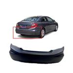 Rear Bumper Cover For 2012 Honda Civic Sedan Dx Ex Gx Hf Hybrid Lx. Fixed Price $133.43.