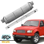 Front Grille Insert For 2001-2004 Toyota Tacoma Upper Lower Chrome Billet. Fixed Price $109.99.