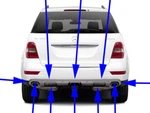 Mercedes Benz Ml-class Rear Bumper Chrome Moulding ML350 ML450 2010-2011 Genuine. Fixed Price $929.95.