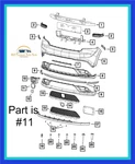 New Oem Mopar 14-20 Durango Right Chrome Bezel Front Fascia. Fixed Price $120.00.