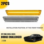 Front Auxito Amber Clear Side Led Lights Marker Kit For Dodge 2015-23 Challenger. Fixed Price $18.04.